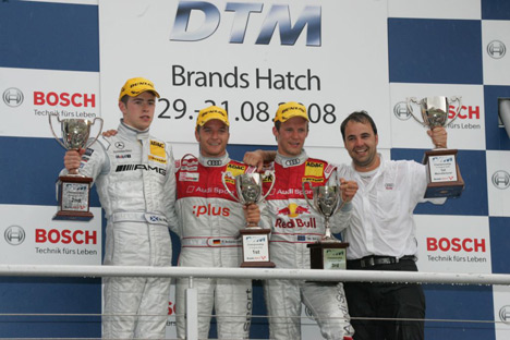Paul di Resta, Timo Scheider og Mattias Ekström.